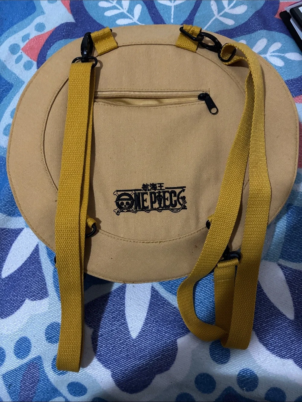 One Piece Strawhat Crew Hat BAG - Tan and Red Logo